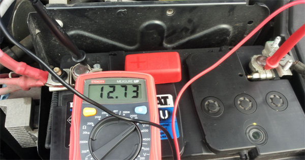 Use a multimeter to measure car battery amps hours